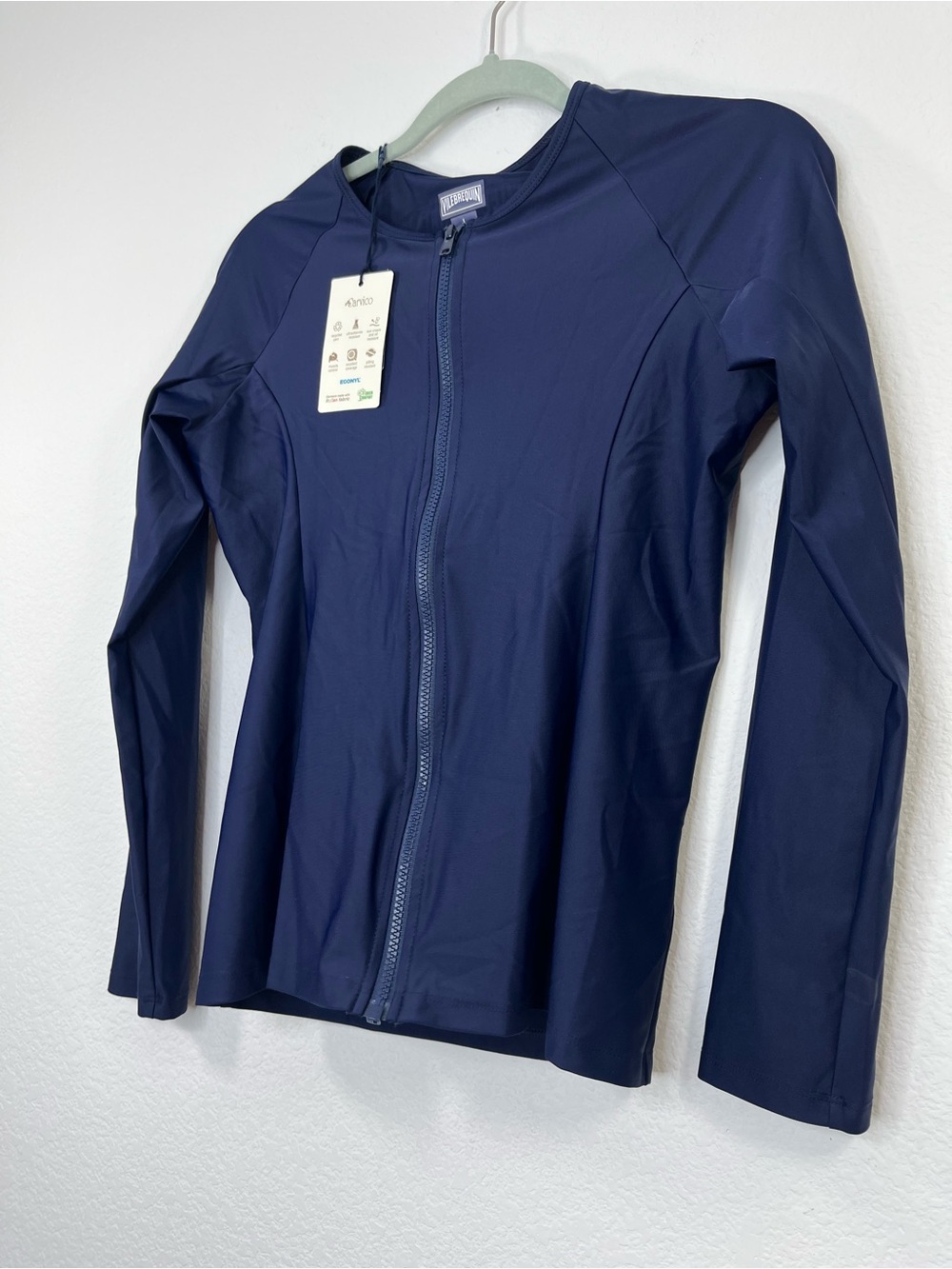 Vilebrequin NWT Women's Zipper Rashguard Top Blue size large - Picture 3 of 10
